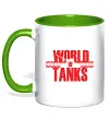 Чашка с цветной ручкой WORLD OF TANKS Зеленый Чашка с цветной ручкой WORLD OF TANKS Зеленый фото