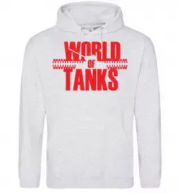 Чоловіча толстовка (худі) WORLD OF TANKS Сірий меланж фото