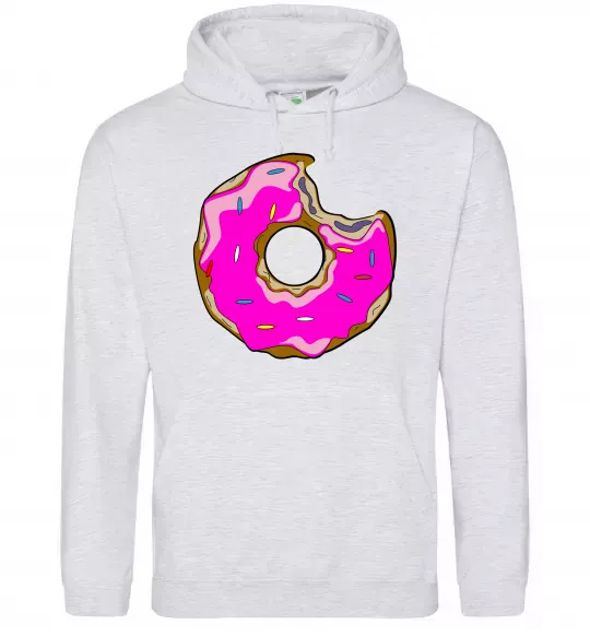 Чоловіча толстовка (худі) +DONUT Сірий меланж фото