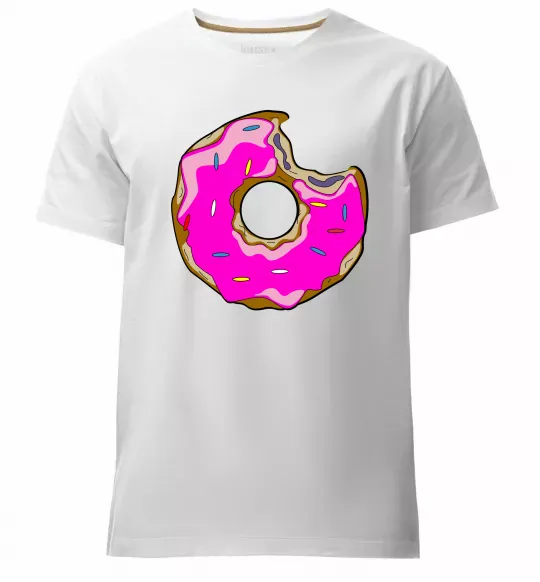 Мужская премиум футболка +DONUT Белый фото