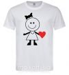 Чоловіча футболка GIRL WITH HEART Білий фото