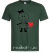 Мужская футболка GIRL WITH HEART Темно-зеленый фото
