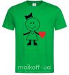 Чоловіча футболка GIRL WITH HEART Зелений фото