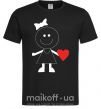 Мужская футболка GIRL WITH HEART Черный фото