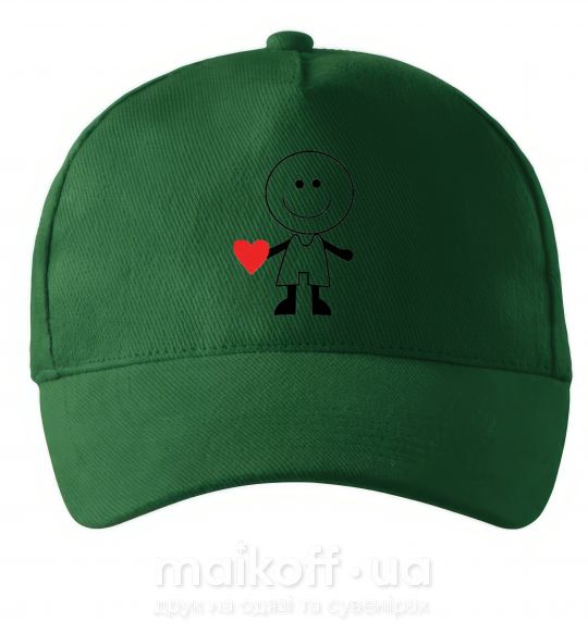 Кепка BOY WITH HEART Темно-зеленый фото