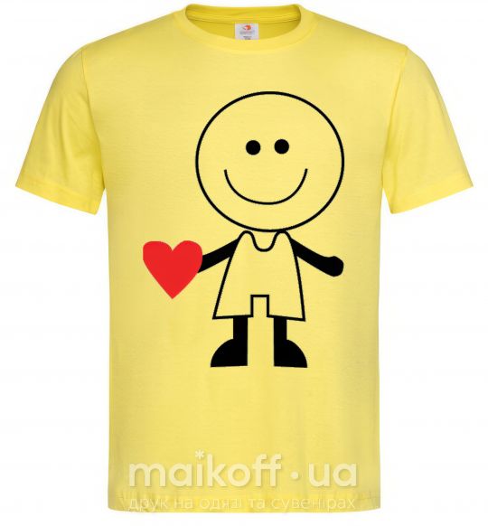 Мужская футболка BOY WITH HEART Лимонный фото