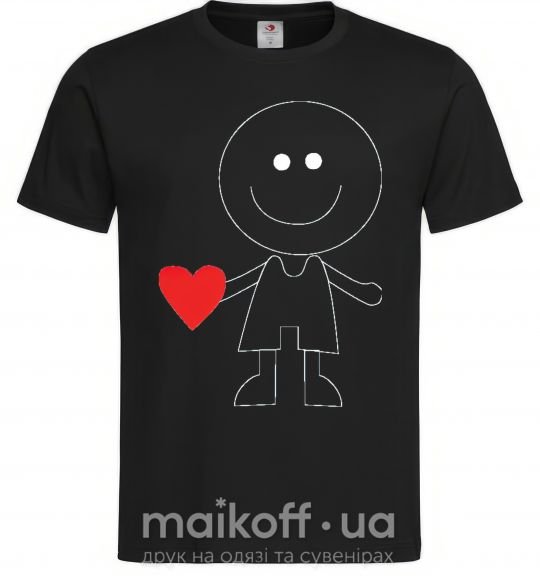 Мужская футболка BOY WITH HEART Черный фото