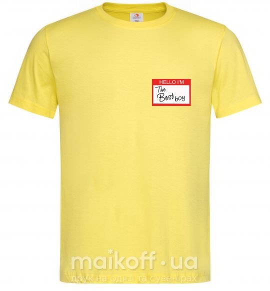 Мужская футболка THE BEST BOY Лимонный фото