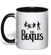 Чашка з кольоровою ручкою THE BEATLES BOLD Чорний фото