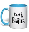 Чашка з кольоровою ручкою THE BEATLES BOLD Блакитний фото