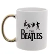 Чашка з кольоровою ручкою THE BEATLES BOLD Золото фото