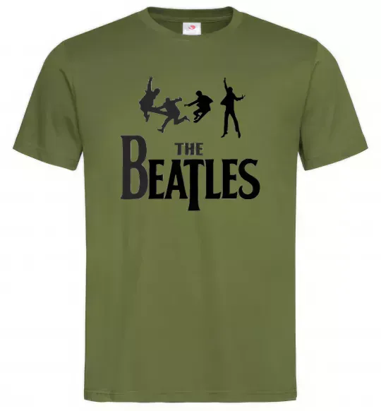 Чоловіча футболка THE BEATLES BOLD Оливковий фото