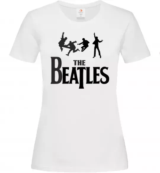Женская футболка THE BEATLES BOLD Белый фото