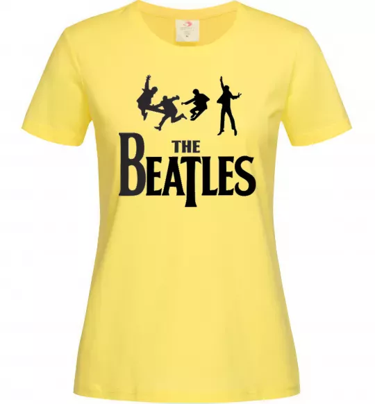 Женская футболка THE BEATLES BOLD Лимонный фото