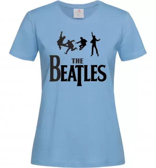 Женская футболка THE BEATLES BOLD Голубой фото