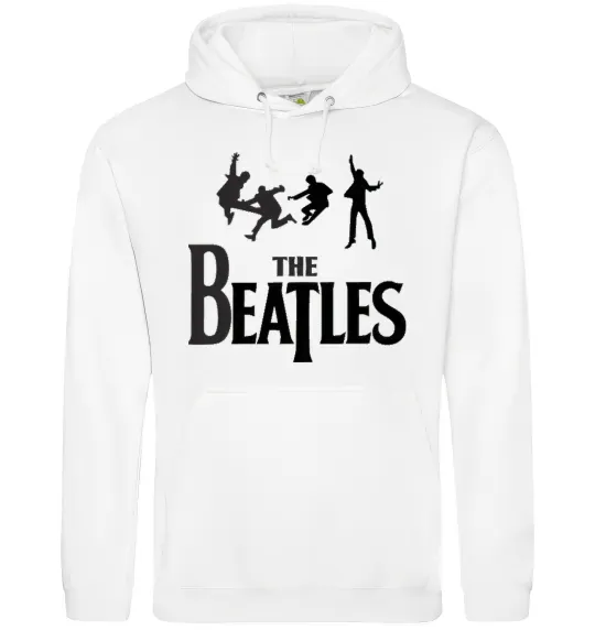 Чоловіча толстовка (худі) THE BEATLES BOLD Білий фото