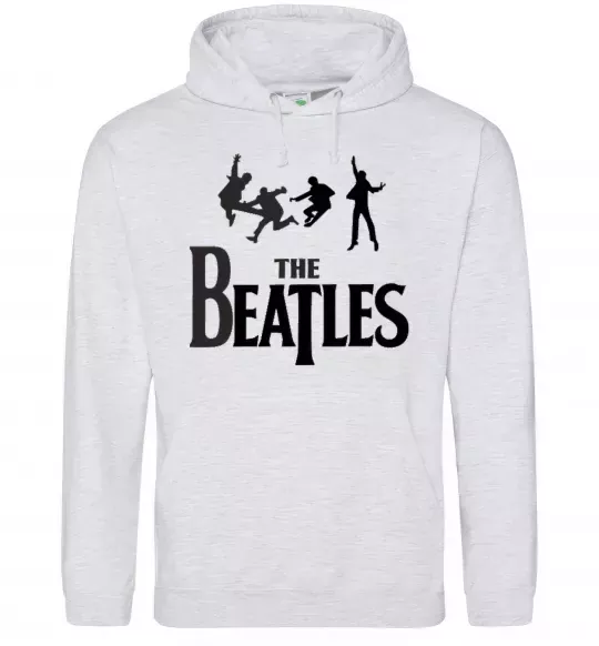 Жіноча толстовка (худі) THE BEATLES BOLD Сірий меланж фото