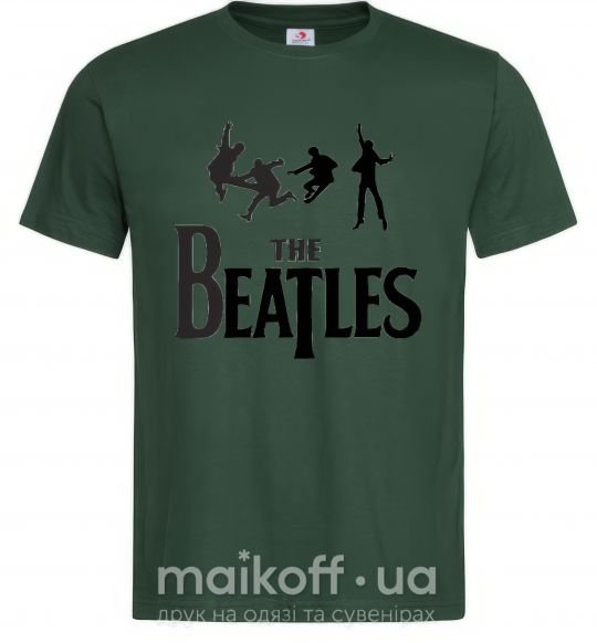 Мужская футболка THE BEATLES BOLD Темно-зеленый фото