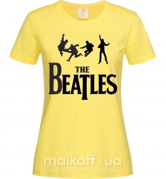 Женская футболка THE BEATLES BOLD Лимонный фото