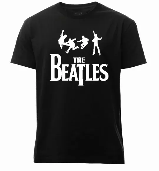 Мужская премиум футболка THE BEATLES BOLD Черный фото