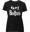 Женская премиум футболка THE BEATLES BOLD Черный фото