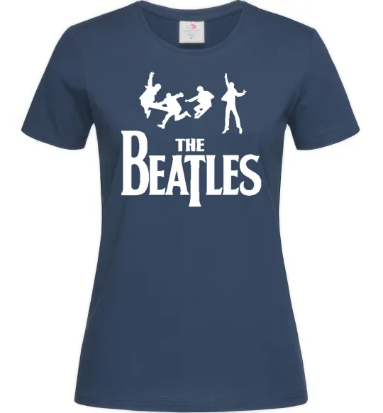 Женская футболка THE BEATLES BOLD Темно-синий фото
