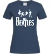Женская футболка THE BEATLES BOLD Темно-синий фото