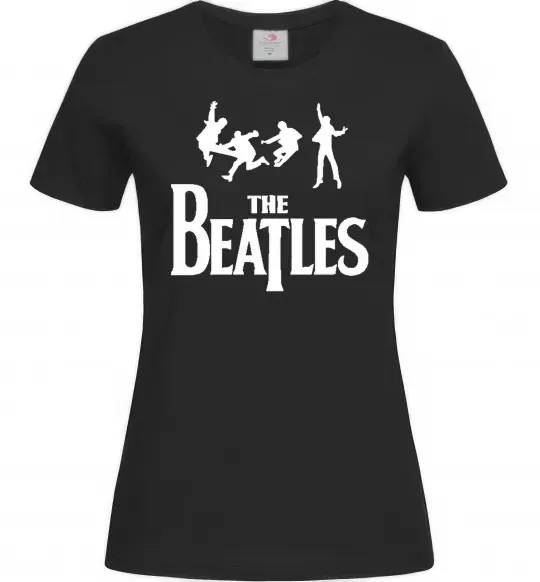 Женская футболка THE BEATLES BOLD Черный фото