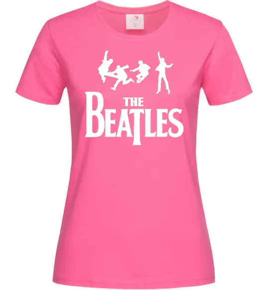 Женская футболка THE BEATLES BOLD Ярко-розовый фото