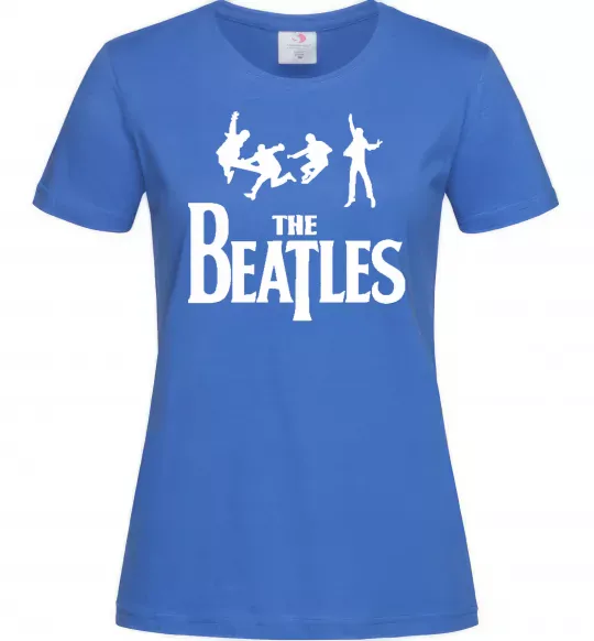 Женская футболка THE BEATLES BOLD Ярко-синий фото