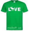 Мужская футболка DEER LOVE Зеленый фото
