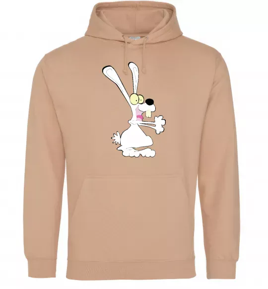 Мужская толстовка (худи) ЗАЯЦ+ Песочный фото