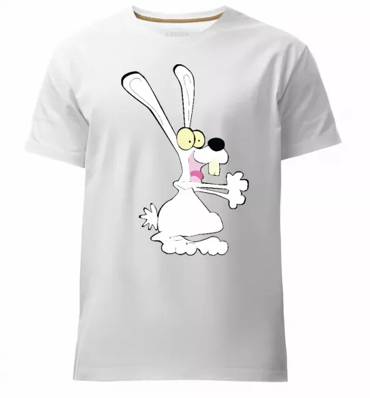 Мужская премиум футболка ЗАЯЦ+ Белый фото