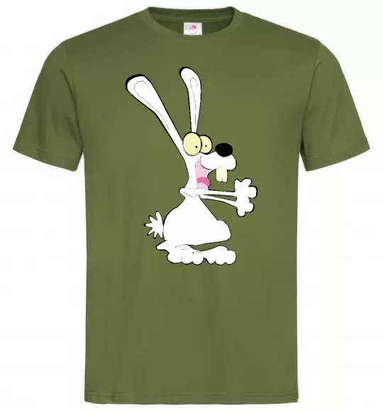 Мужская футболка ЗАЯЦ+ Оливковый фото