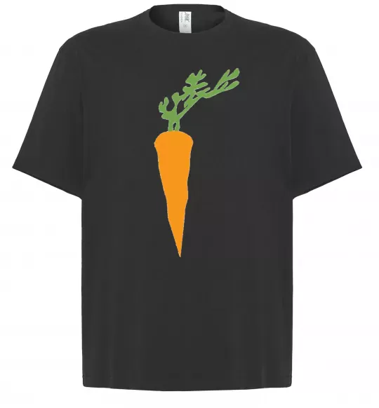 Футболка Оверсайз +МОРКОВКА Черный фото