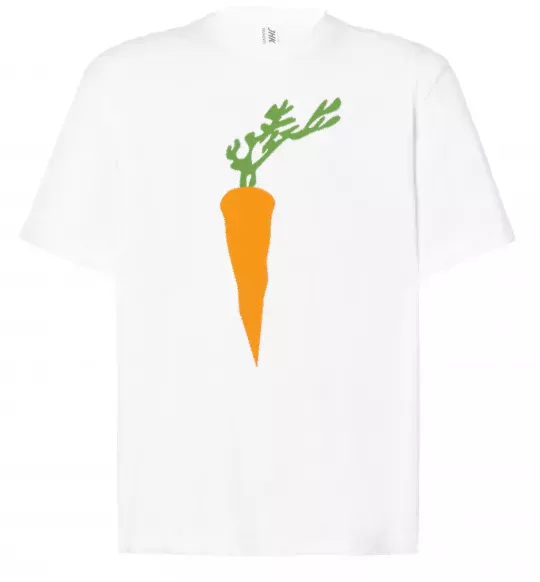 Футболка Оверсайз +МОРКОВКА Белый фото