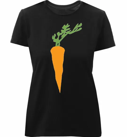 Жіноча преміум футболка +МОРКОВКА Чорний фото