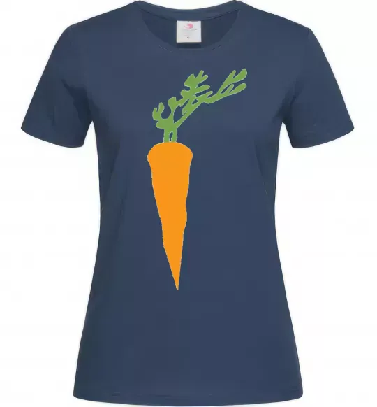 Женская футболка +МОРКОВКА Темно-синий фото