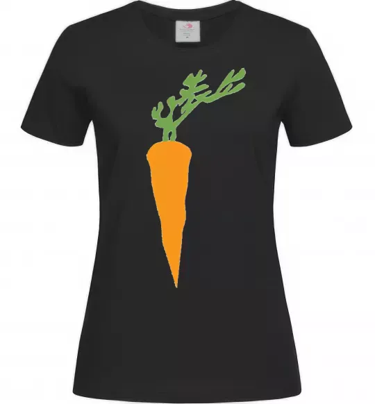Женская футболка +МОРКОВКА Черный фото