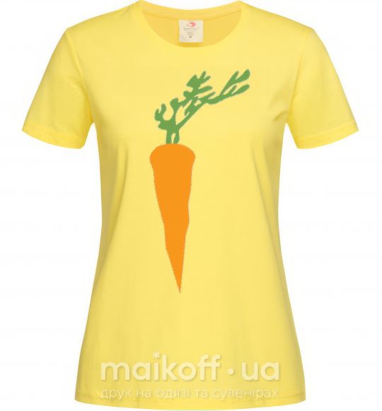 Жіноча футболка +МОРКОВКА Лимонний фото