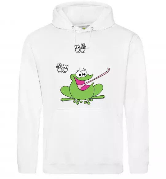 Чоловіча толстовка (худі) ЛЯГУШКА+ Білий фото