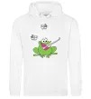 Чоловіча толстовка (худі) ЛЯГУШКА+ Білий фото