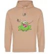 Чоловіча толстовка (худі) ЛЯГУШКА+ Пісочний фото