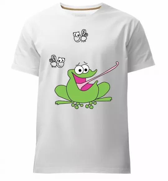 Чоловіча преміум футболка ЛЯГУШКА+ Білий фото