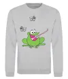 Свитшот ЛЯГУШКА+ Серый меланж фото