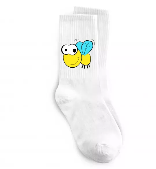 Носки +ПЧЕЛКА Белый фото