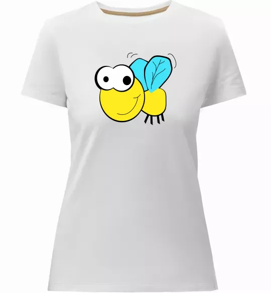 Женская премиум футболка +ПЧЕЛКА Белый фото