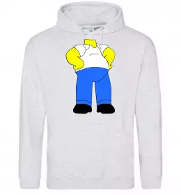 Мужская толстовка (худи) Сімпсон українець Серый меланж фото