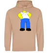 Чоловіча толстовка (худі) Гомер Сімпсон образ Пісочний фото