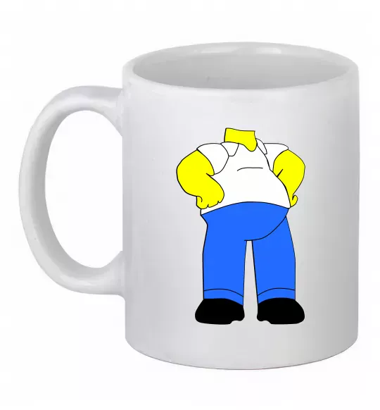 Чашка керамічна Гомер Сімпсон образ Білий фото